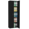 Office Cabinet Black 60x32x190 cm Engineered Wood