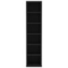 CD Cabinet Black 21x20x88 cm Engineered Wood