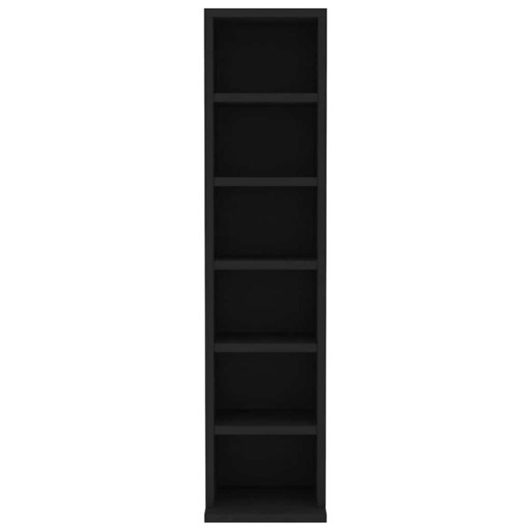 CD Cabinet Black 21x20x88 cm Engineered Wood