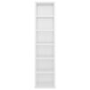 CD Cabinet High Gloss White 21x20x88 cm Engineered Wood