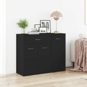Sideboard Black 88x30x70 cm Engineered Wood