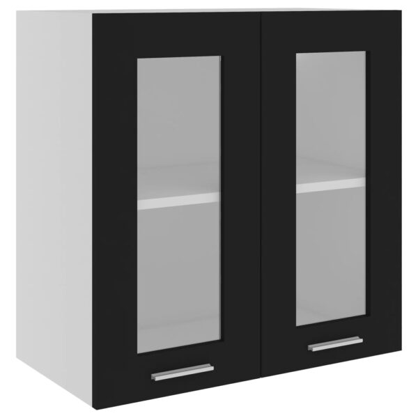 Hanging Glass Cabinet Lyon Black  60x31x60 cm Engineered Wood