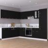 Hanging Glass Cabinet Lyon Black  60x31x60 cm Engineered Wood