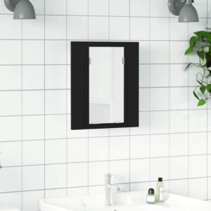 LED Bathroom Mirror Cabinet Black 40x12x45 cm Acrylic