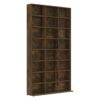CD Cabinet Smoked Oak 102x23x177.5 cm Engineered Wood