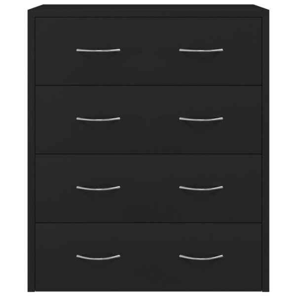 Sideboard with 4 Drawers 60x30.5x71 cm Black
