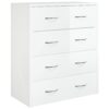 Sideboard with 4 Drawers 60x30.5x71 cm High Gloss White