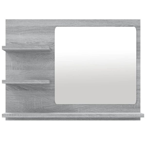 Bathroom Mirror Grey Sonoma 60x10.5x45 cm Engineered Wood