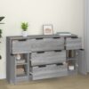 3 Piece Sideboard Set Grey Sonoma Engineered Wood