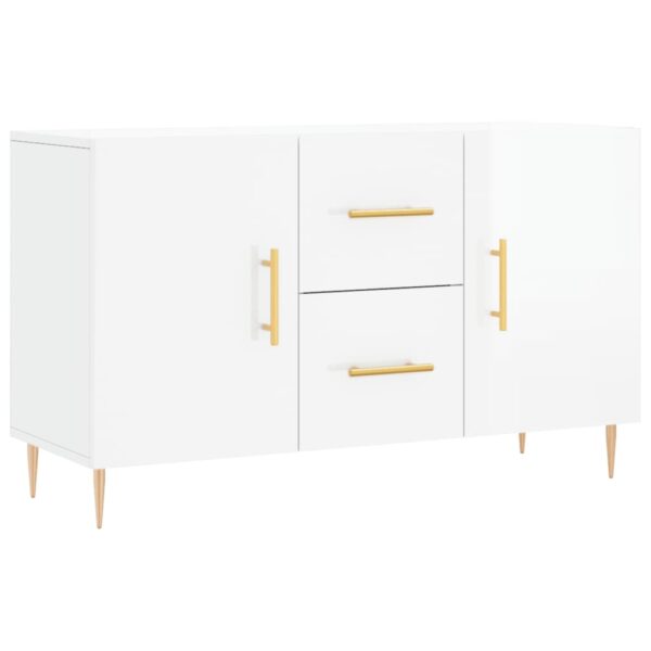 Sideboard High Gloss White 100x36x60 cm Engineered Wood