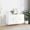 Sideboard High Gloss White 100x36x60 cm Engineered Wood