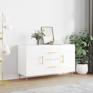 Sideboard High Gloss White 100x36x60 cm Engineered Wood