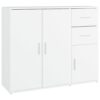 Sideboard White 91x29.5x75 cm Engineered Wood