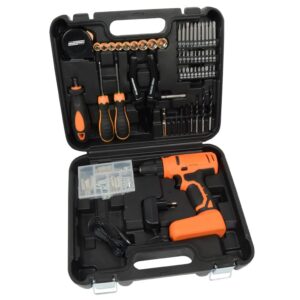 BrA1/4der Mannesmann 55 Piece Cordless Drill Set 8 V 1.3 Ah