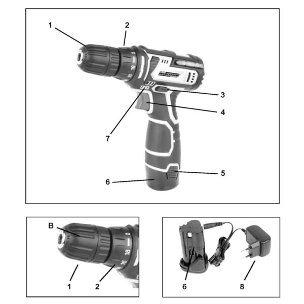 BrA1/4der Mannesmann Cordless Drill 12 V 1.3 Ah