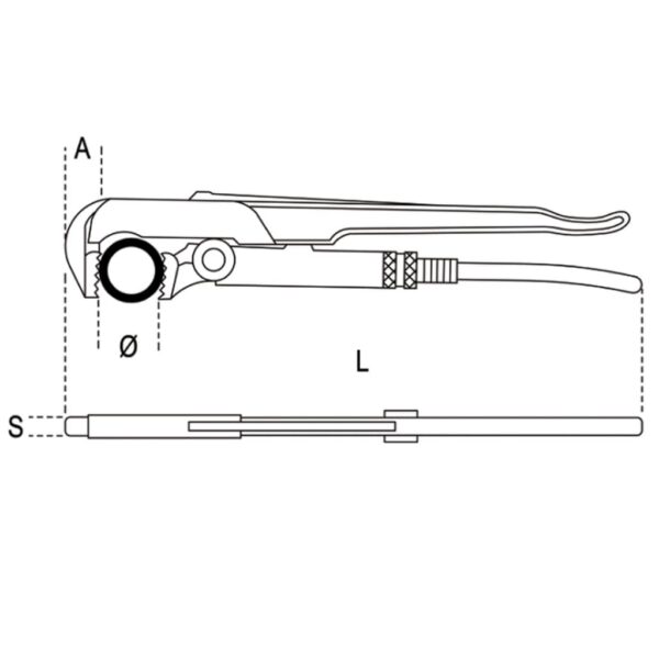 Beta Tools Pipe Wrench 376 550