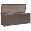 Garden Storage Box Brown 120x50x60 cm Poly Rattan