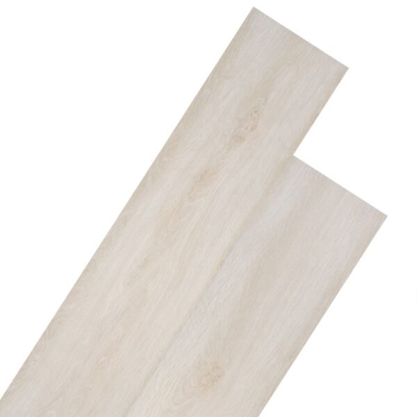 Non Self-adhesive PVC Flooring Planks 5.26 mÂ² 2 mm Oak Classic White