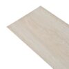 Non Self-adhesive PVC Flooring Planks 5.26 mÂ² 2 mm Oak Classic White