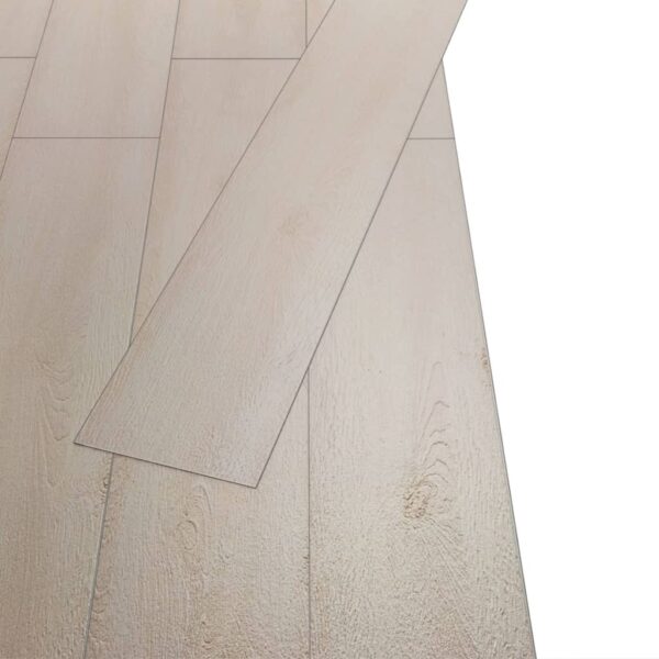 Non Self-adhesive PVC Flooring Planks 5.26 mÂ² 2 mm Oak Classic White