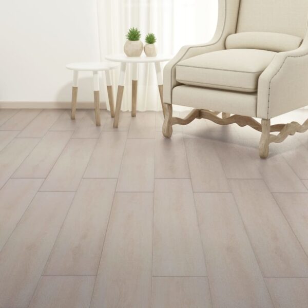 Non Self-adhesive PVC Flooring Planks 5.26 mÂ² 2 mm Oak Classic White