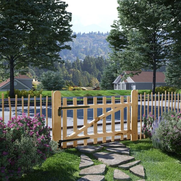Single Fence Gate Hazel Wood 100x60 cm