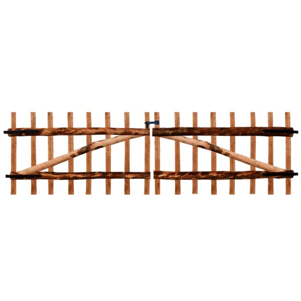 Double Fence Gate Impregnated Hazel Wood 300x90 cm