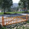 Double Fence Gate Impregnated Hazel Wood 300x90 cm