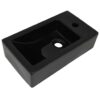 8718475589044_a_en_hd_1.jpg Basin with Faucet Hole Rectangular Ceramic Black 46x25.5x12 cm