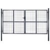 Mesh Garden Gate Galvanised Steel 306x175 cm Grey