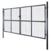 Mesh Garden Gate Galvanised Steel 306x175 cm Grey