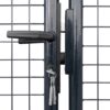 Mesh Garden Gate Galvanised Steel 306x175 cm Grey
