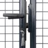 Mesh Garden Gate Galvanised Steel 415x175 cm Grey