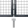 Mesh Garden Gate Galvanised Steel 415x175 cm Grey
