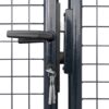 Mesh Garden Gate Galvanised Steel 415x200 cm Grey