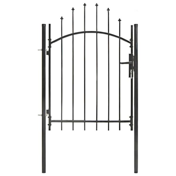 Garden Gate Steel 1x1.75 m Black