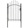 Garden Gate Steel 1x2 m Black