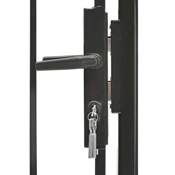 Garden Gate Steel 1x2 m Black