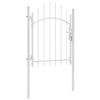 Garden Gate Steel 1x1.75 m White
