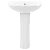 Freestanding Basin with Pedestal Ceramic White 580x510x200mm