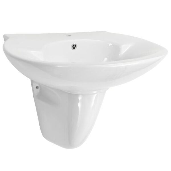 Wall-mounted Basin Ceramic White 690x520x210 mm