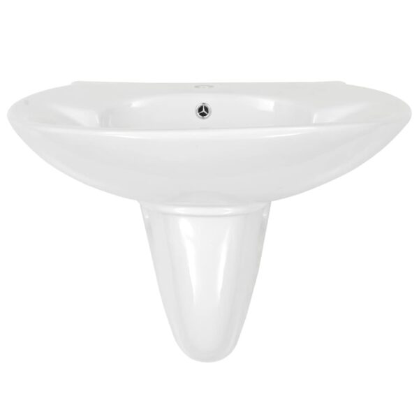 Wall-mounted Basin Ceramic White 690x520x210 mm