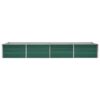 Garden Raised Bed Galvanised Steel 320x80x45 cm Green