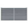 Garden Raised Bed Galvanised Steel 160x40x77 cm Grey