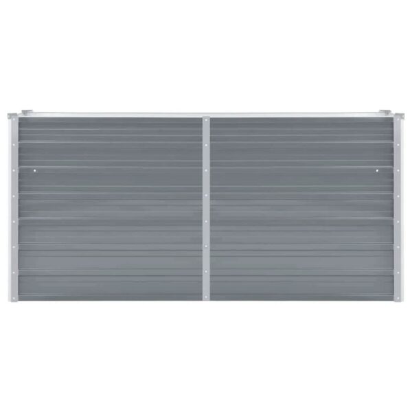 Garden Raised Bed Galvanised Steel 160x40x77 cm Grey
