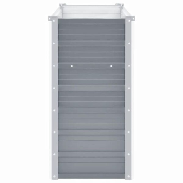 Garden Raised Bed Galvanised Steel 160x40x77 cm Grey