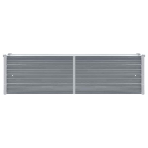 Garden Raised Bed Galvanised Steel 160x40x45 cm Grey