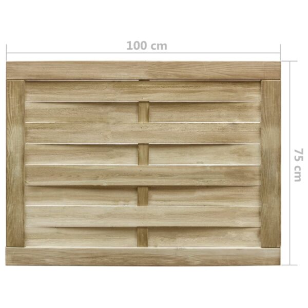 Garden Gate Impregnated Pinewood 100x75 cm Green