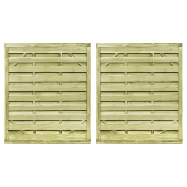 Garden Gates 2 pcs Impregnated Pinewood 150x175 cm Green