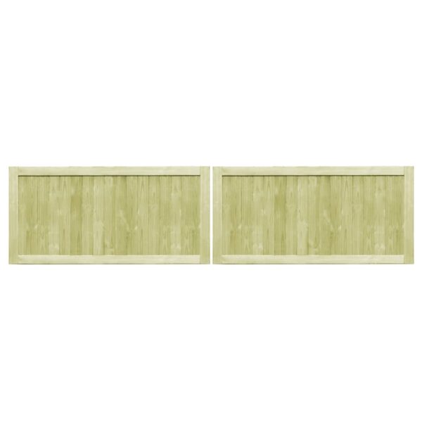 Garden Gates 2 pcs Impregnated Pinewood 300x75 cm